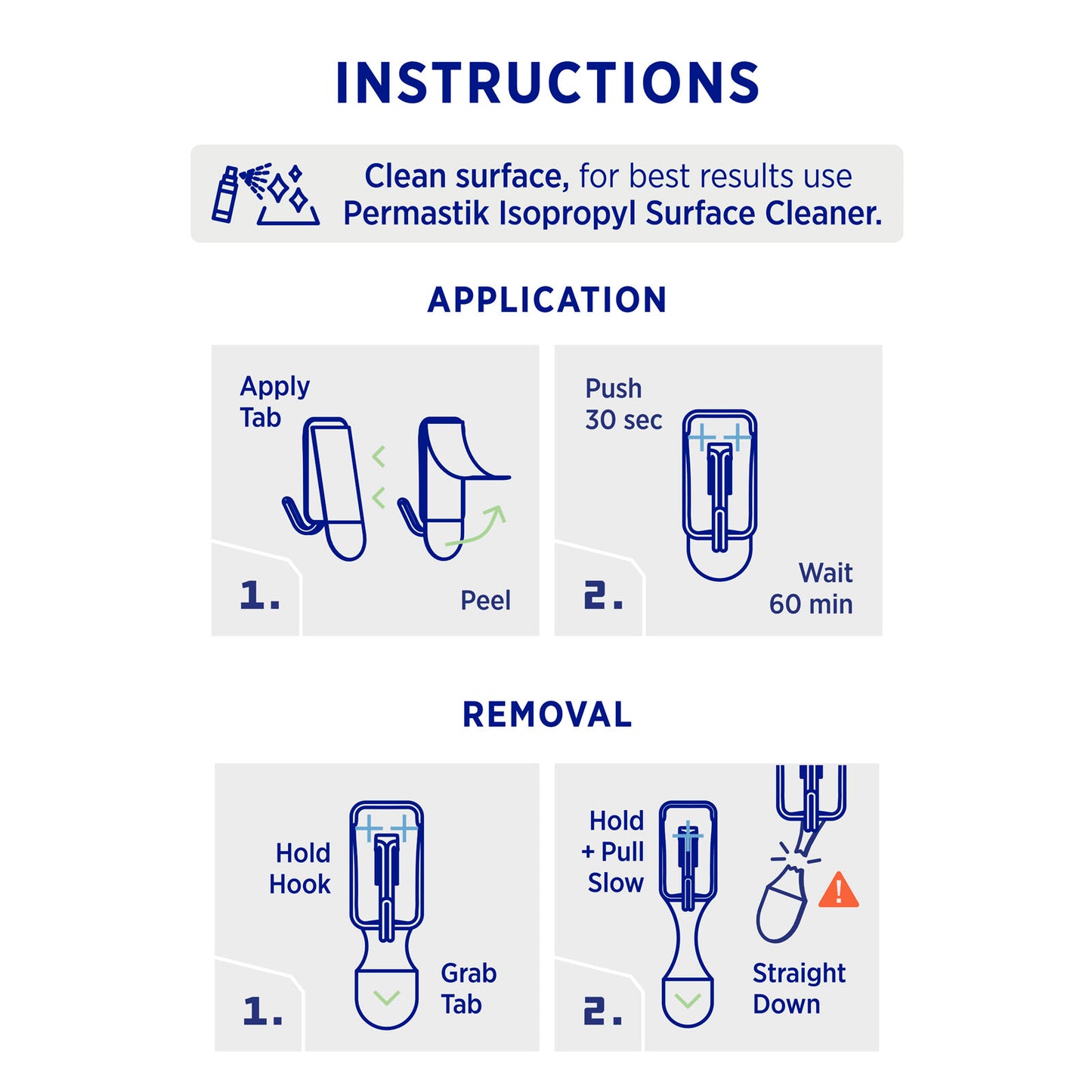 Small Steel Kitchen Hooks - 6 Pack