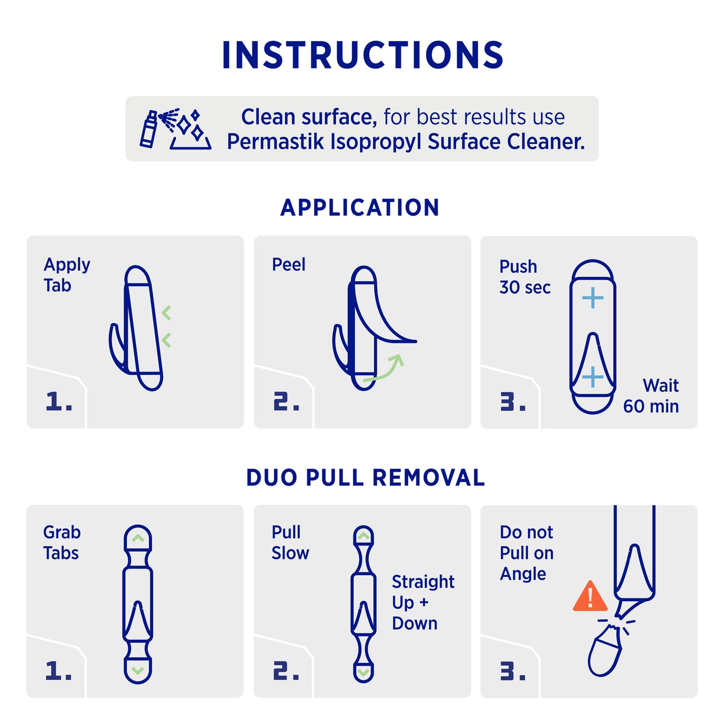 Large Clear Removable Refill Strips - 24 Pack