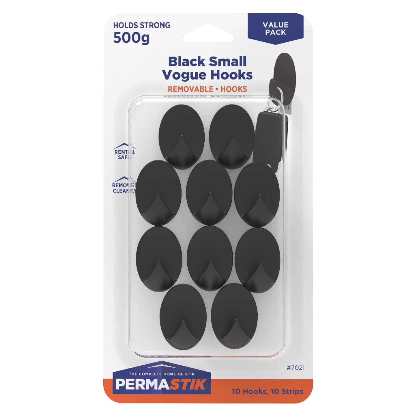 Small Black Vogue Hooks - 10 Pack