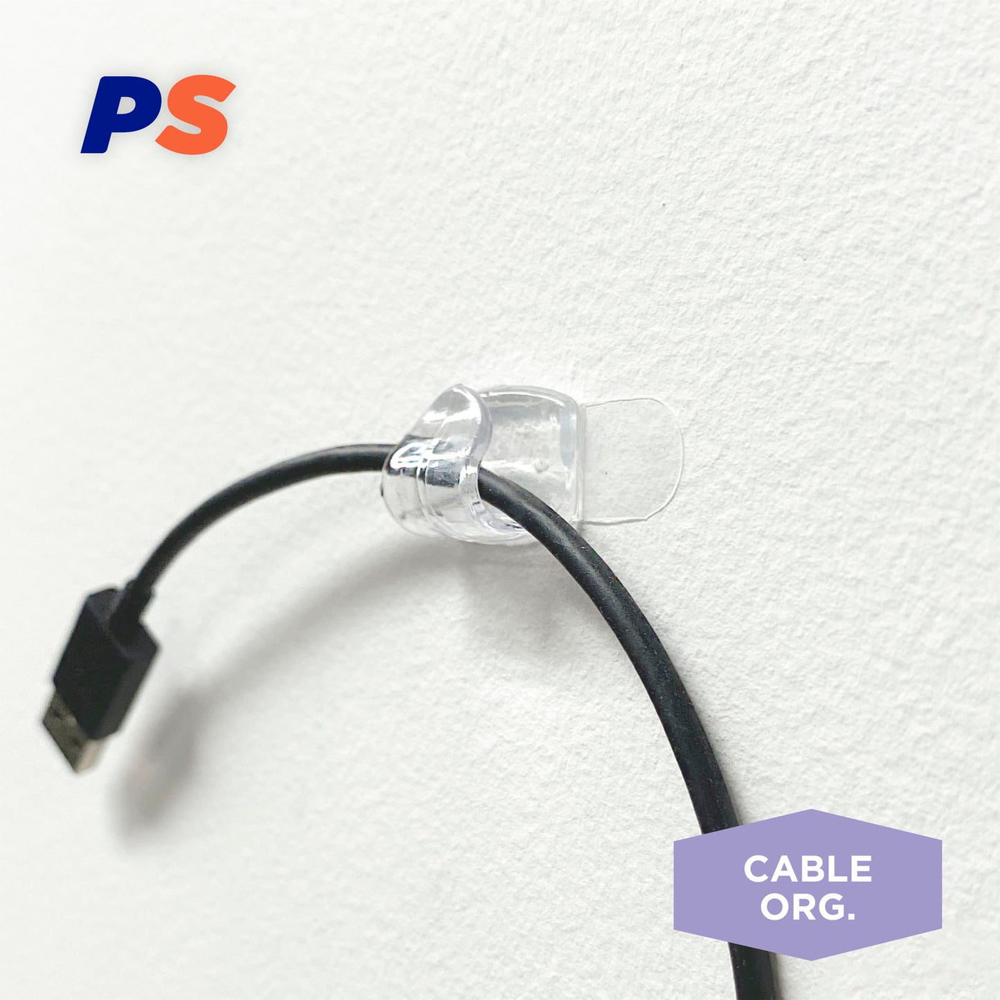Clear Cord Clips - 12 Pack