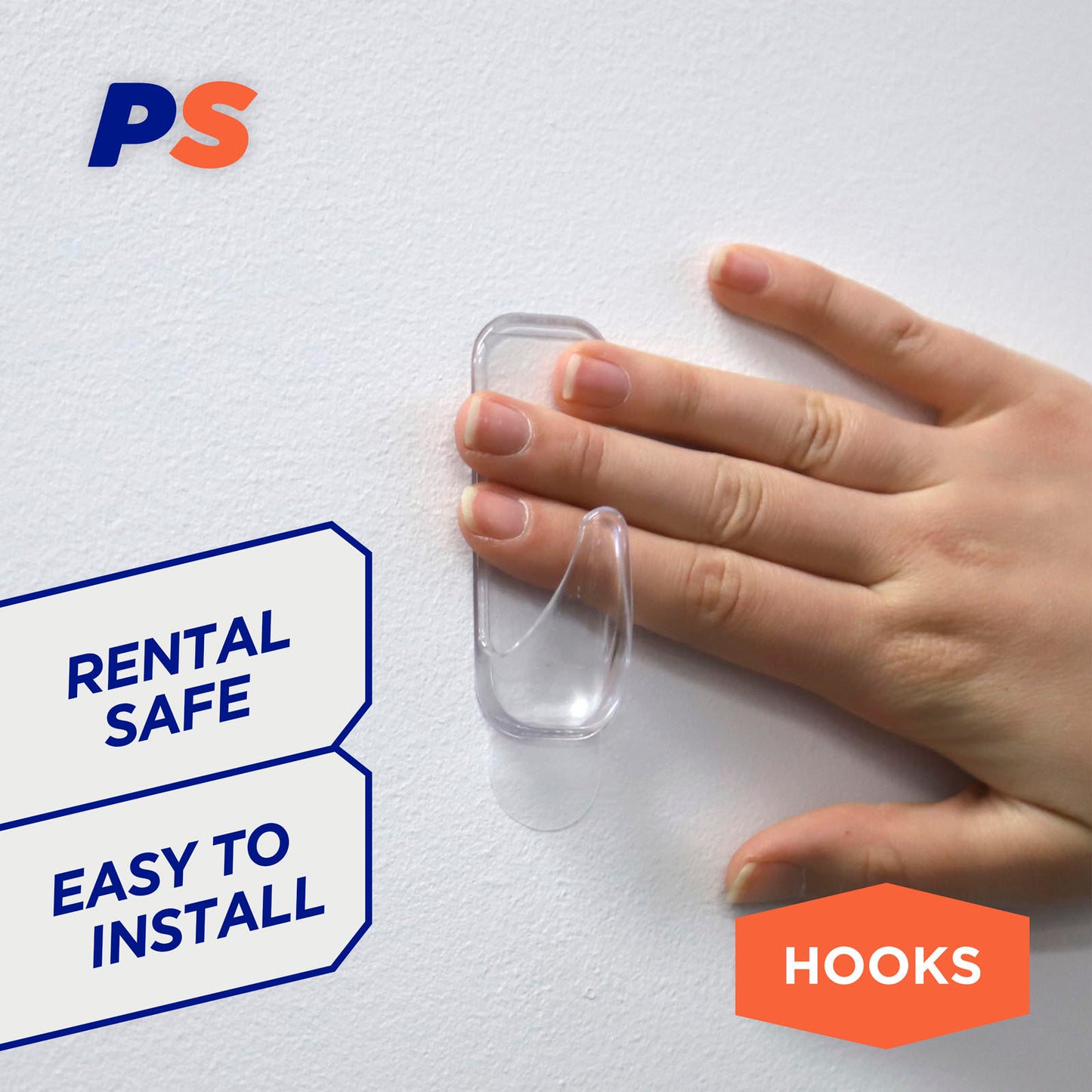 Large Clear Urban Hooks - 4 Pack