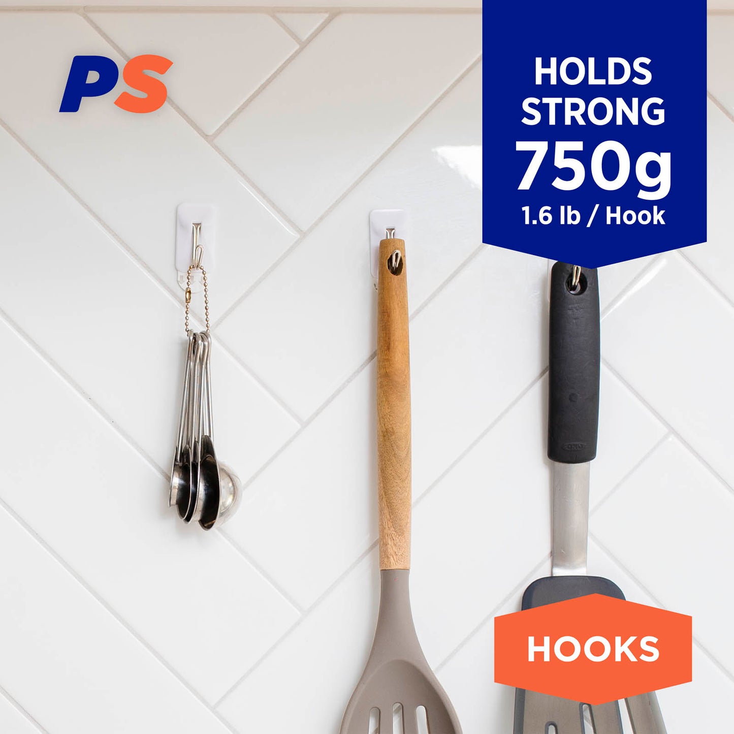 Medium Kitchen Hooks - 4 Pack