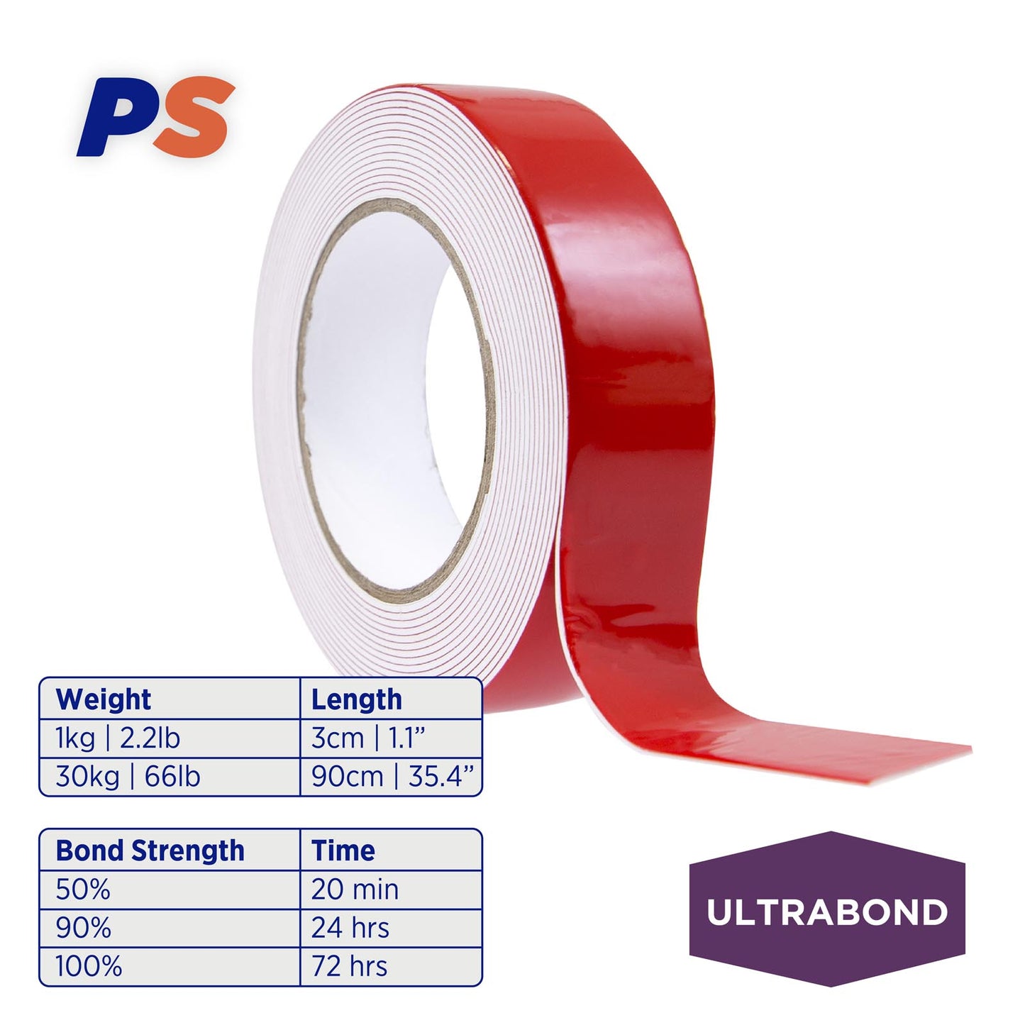 Ultra Bond Mounting Tape - 16.4' x 0.2" Roll