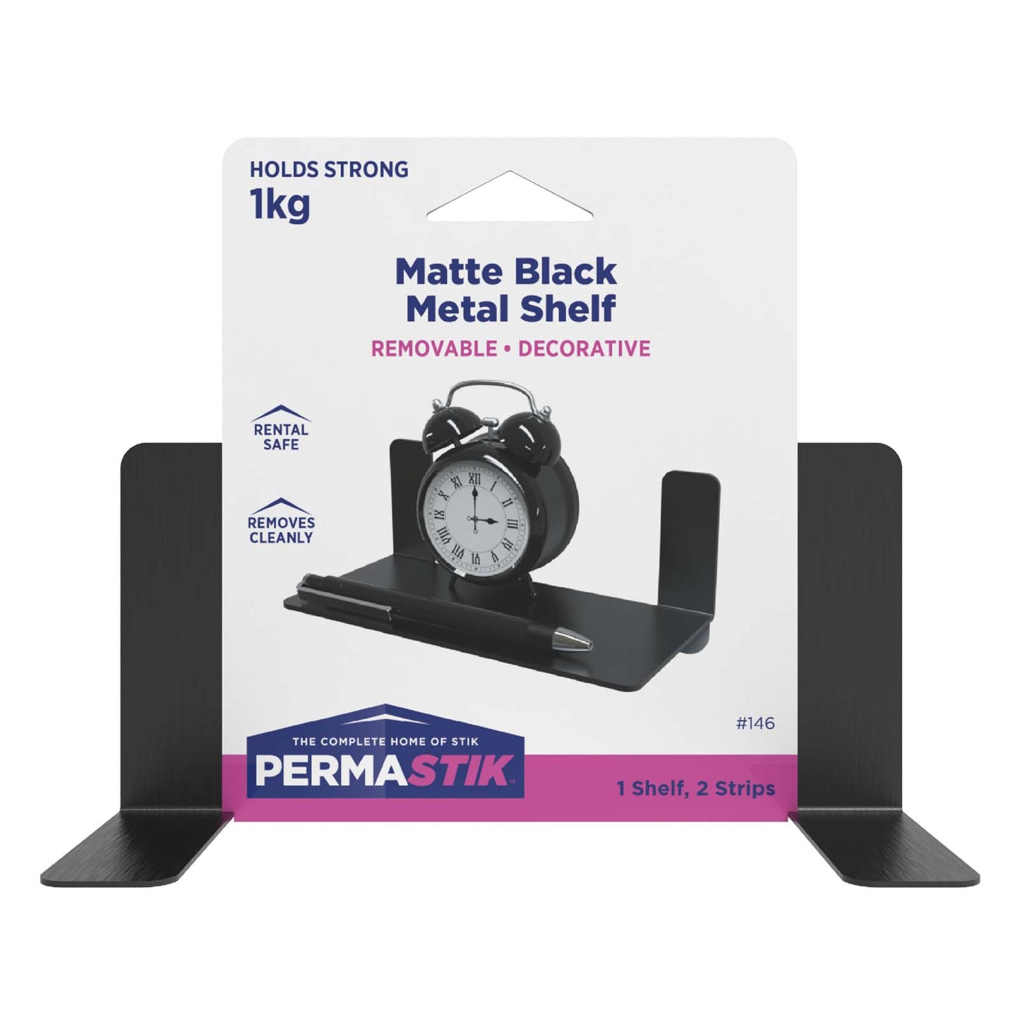 Matte Black Metal Shelf