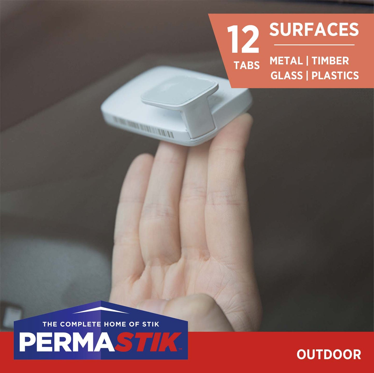 Clear Outdoor Mounting Tabs - 12 Pack