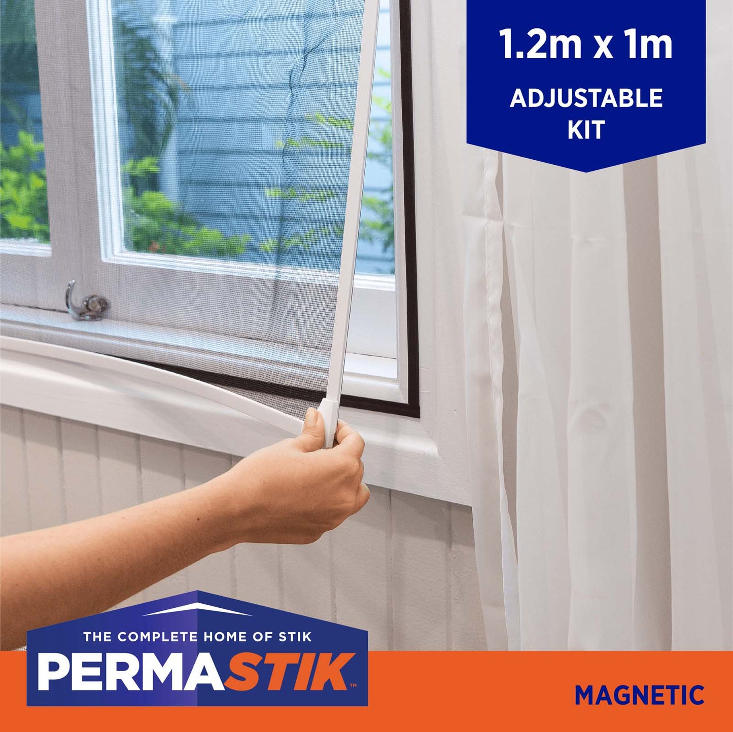 Adjustable Magnetic Fly Screen Kit - 47" x 39"