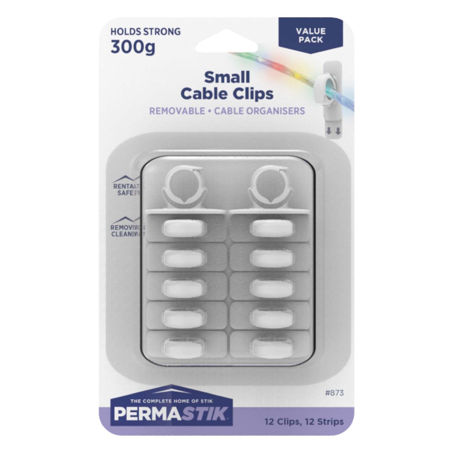 Small Cable Clips - 12 Pack