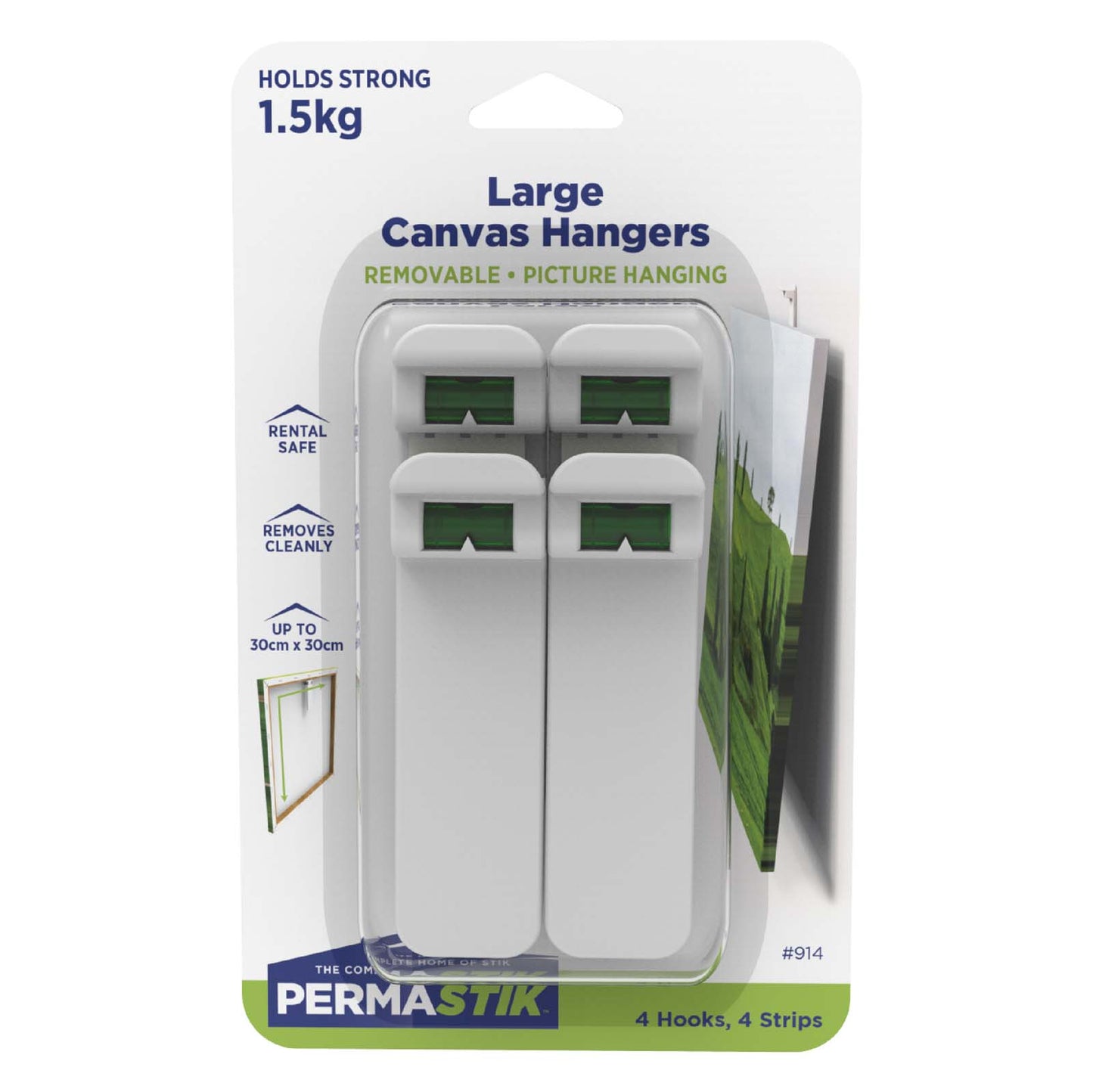 Large Canvas Hangers - 4 Pack