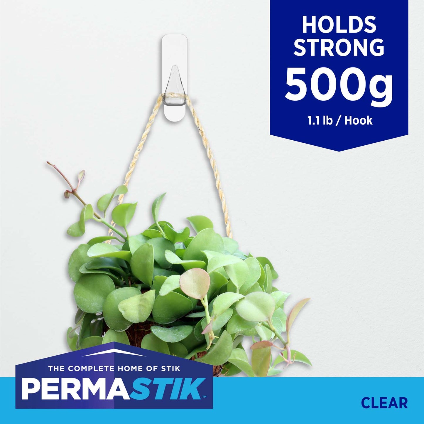 Medium Clear Urban Hooks - 6 Pack