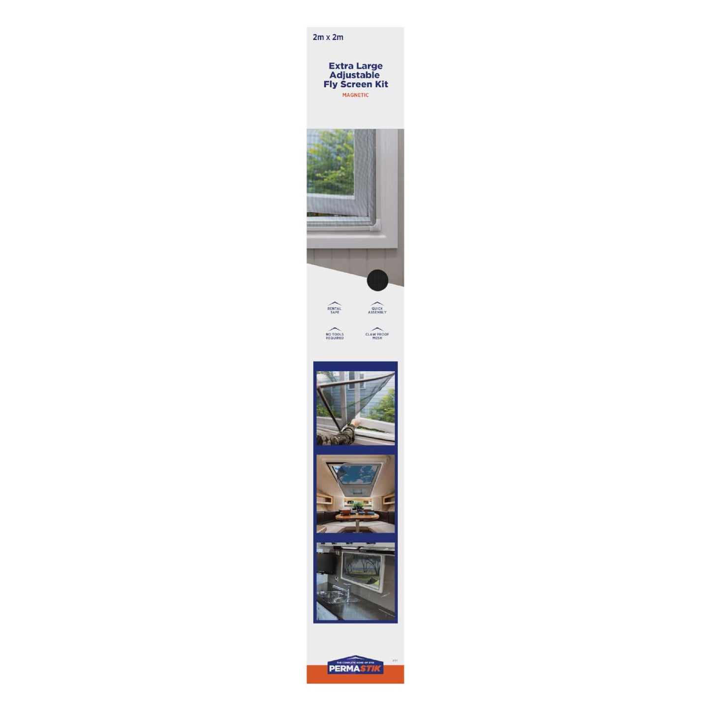 Adjustable Magnetic Fly Screen Kit - 78" x 78"