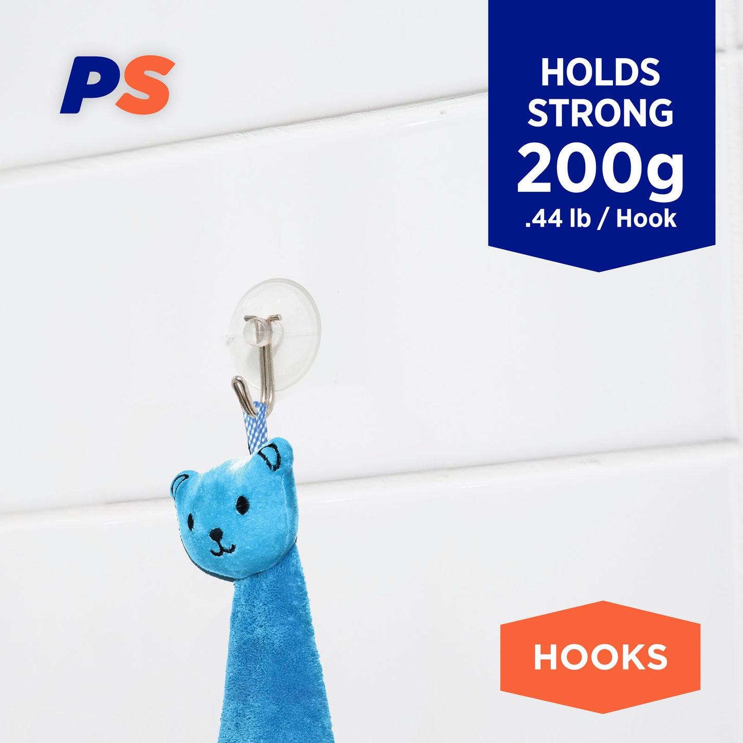 Medium Suction Hooks - 4 Pack