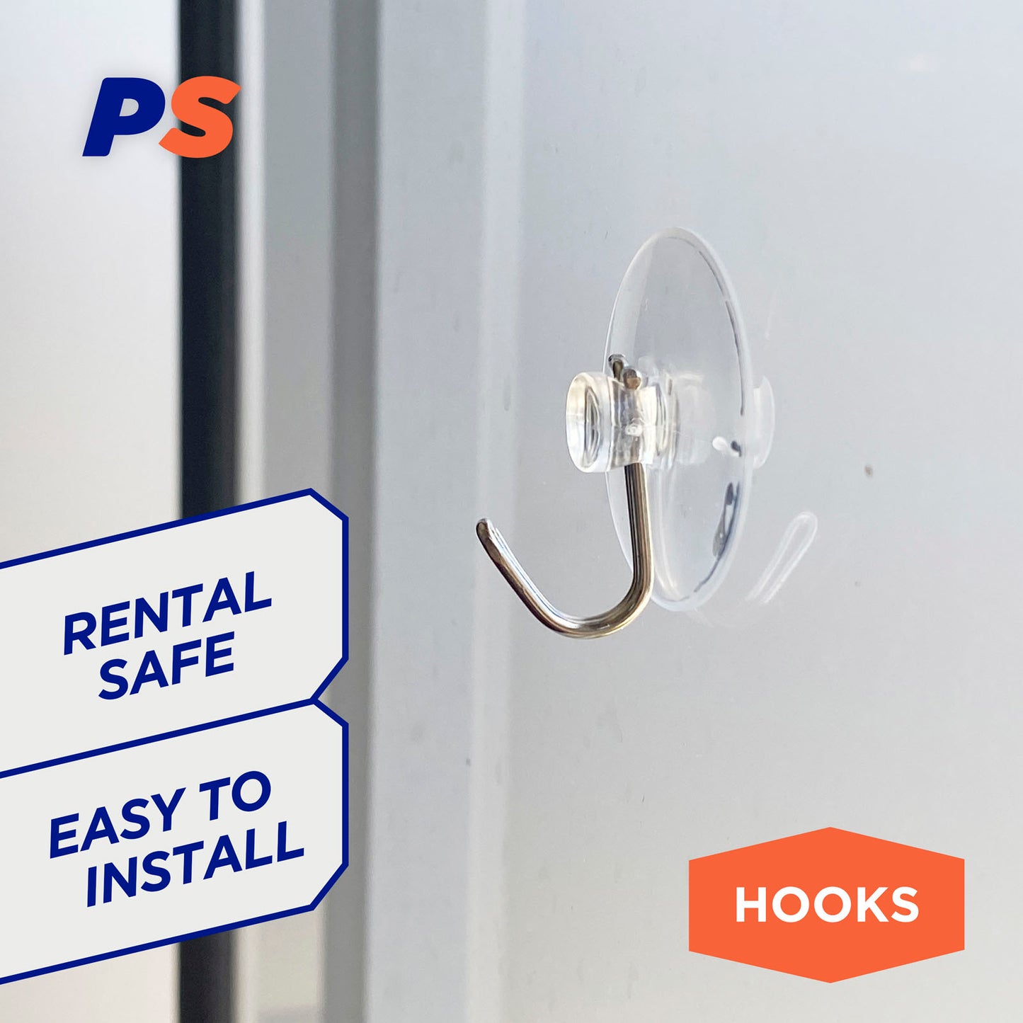 Medium Suction Hooks - 4 Pack