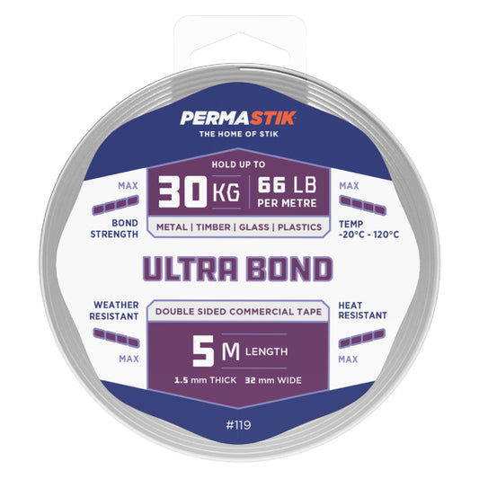 Ultra Bond Mounting Tape - 16.4' x 0.2" Roll