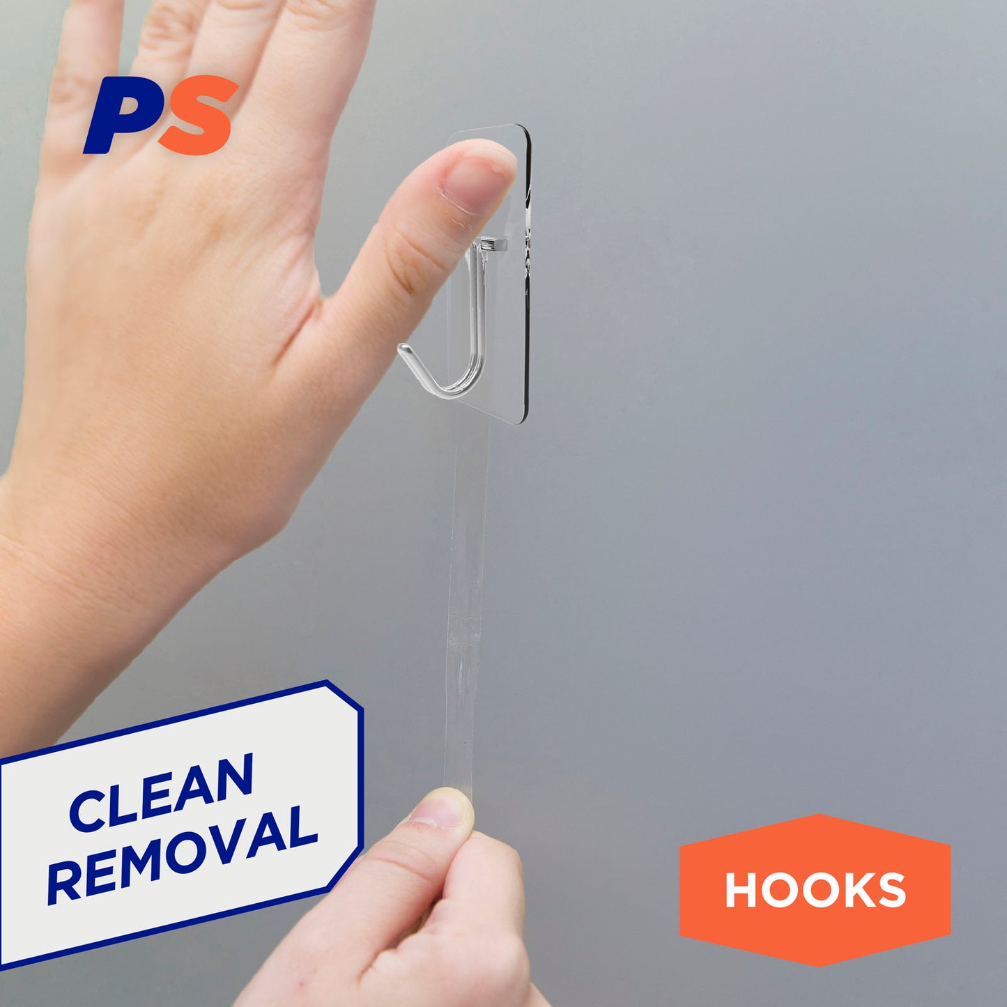 Small Clear Kitchen Hooks - 30 Pack