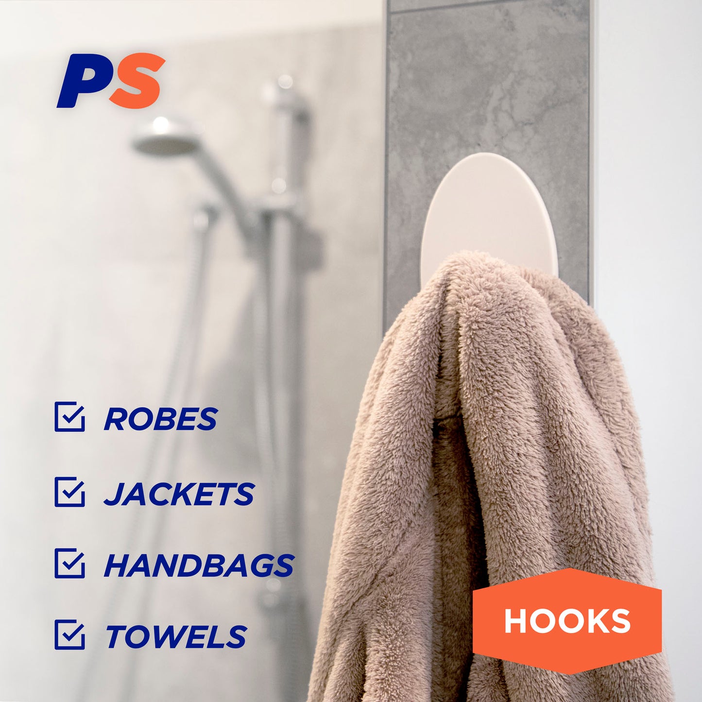 Robe Hooks - 2 Pack