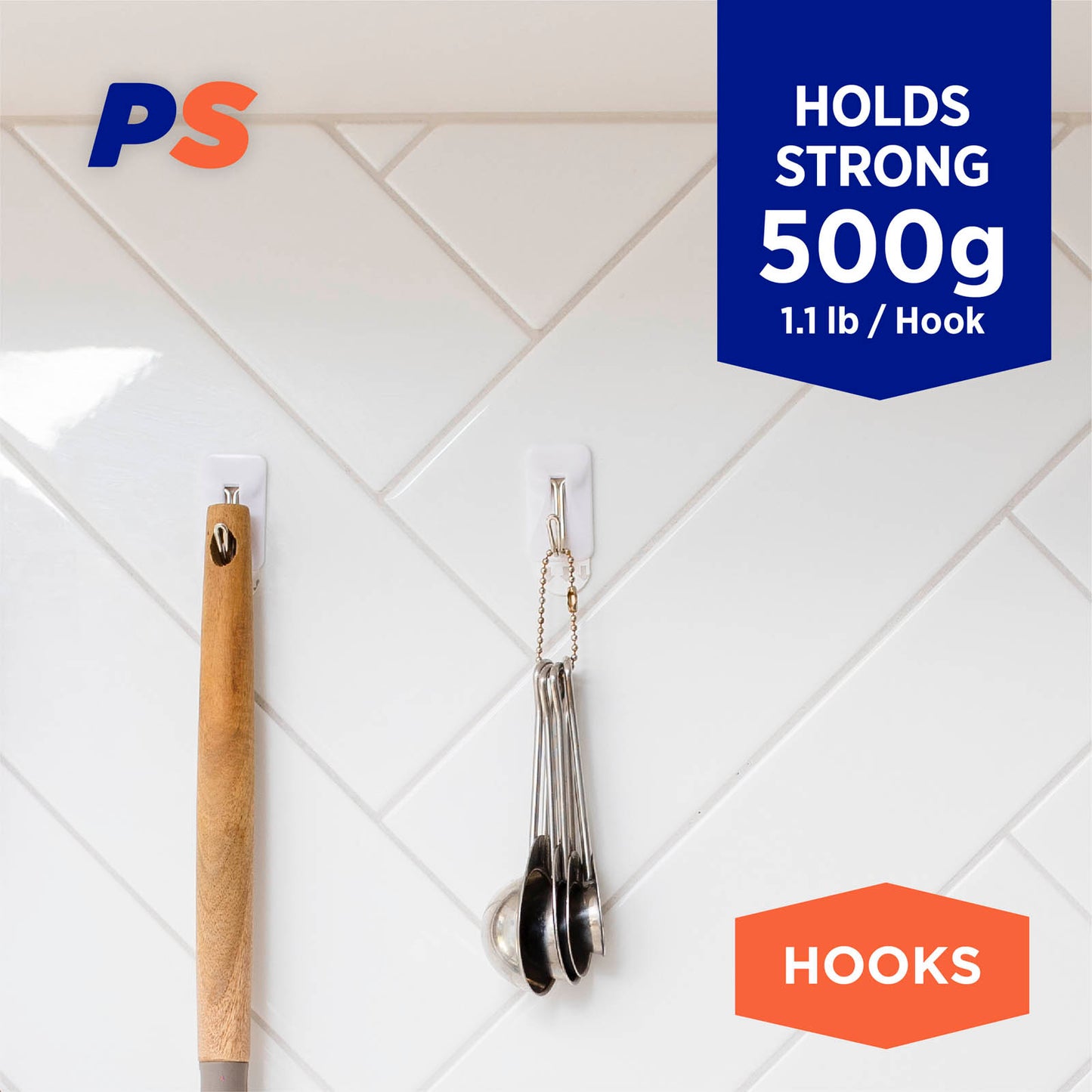 Small Kitchen Hooks - 9 Pack