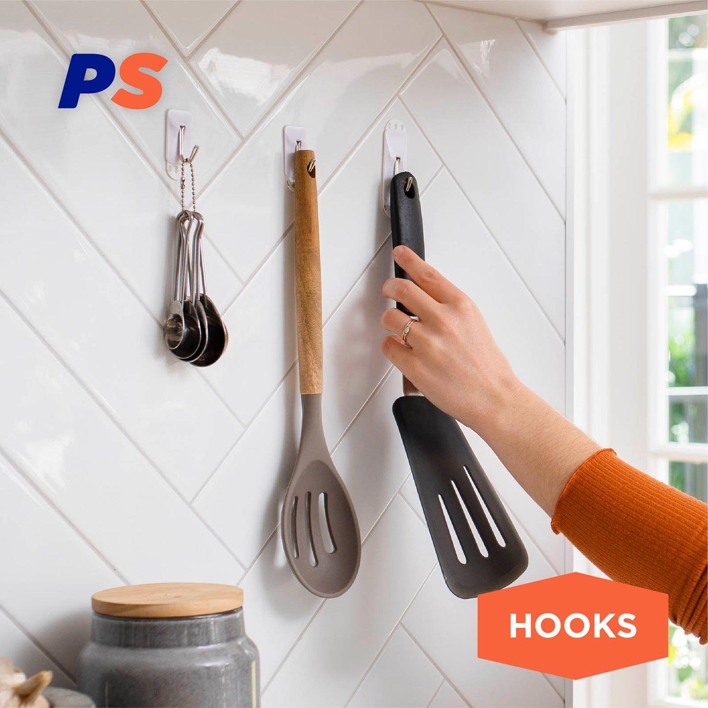 Small Kitchen Hooks - 9 Pack