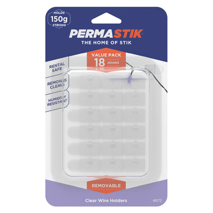 Clear Wire Holders - 18 Pack