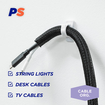 Small Permanent Cable Clips - 12 Pack