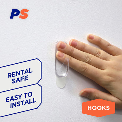 Medium Clear Urban Hooks - 6 Pack