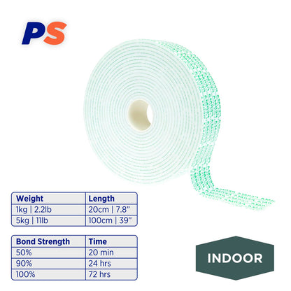 Indoor Mounting Tape - 65.6' x 0.94" Roll