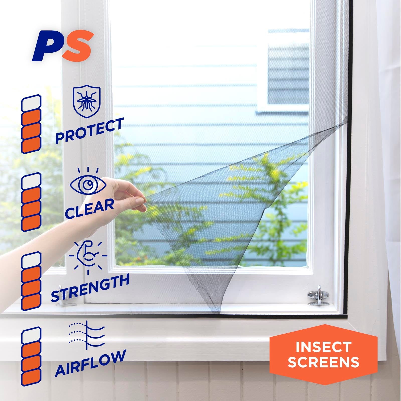 Most Invisable Fly Screen Extra Large Removable Fly Screen Kit - 78