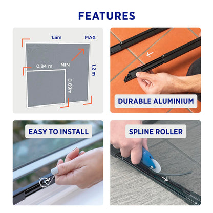 Easy Fit Fly Screen Window Kit