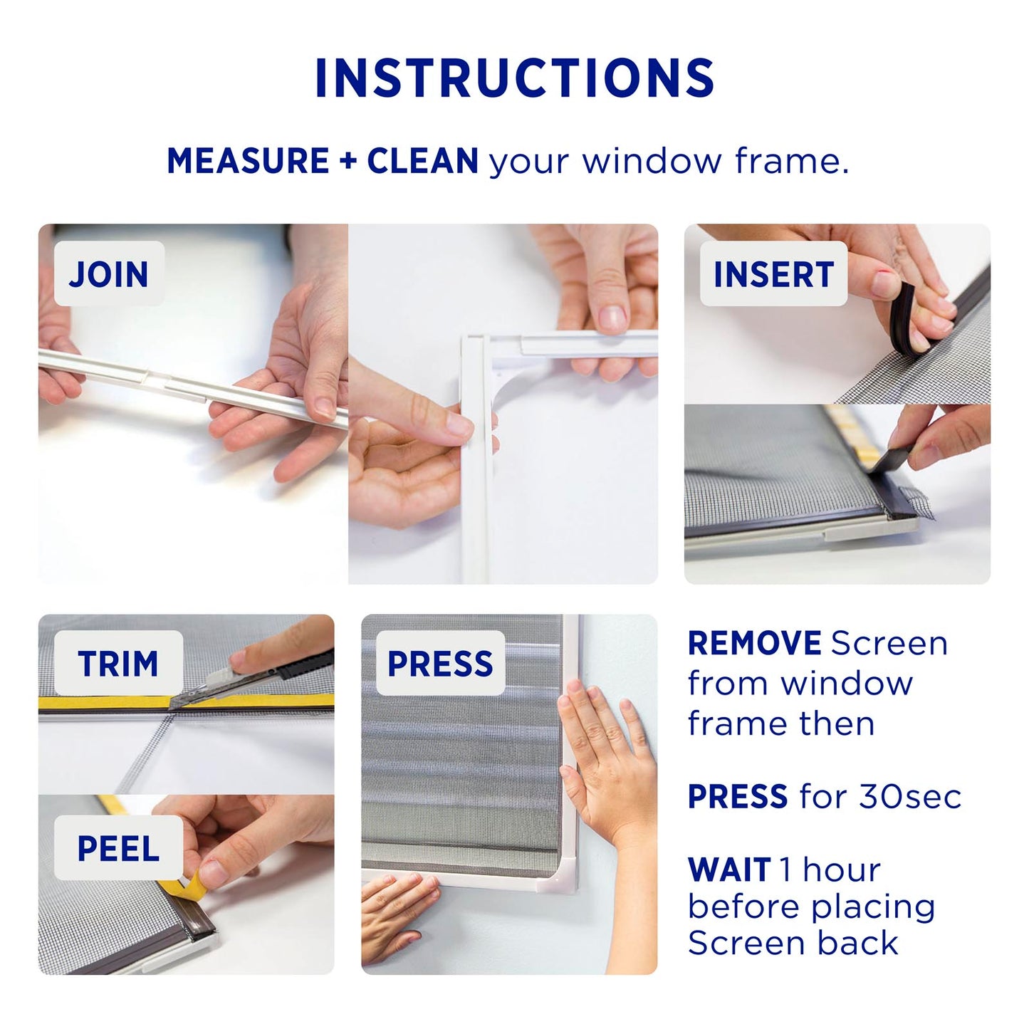 Adjustable Magnetic Fly Screen Kit - 47" x 39"