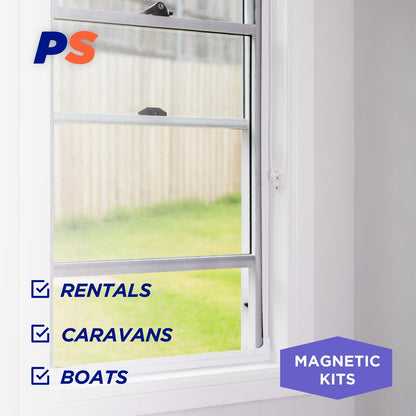 Adjustable Magnetic Fly Screen Kit - 47" x 39"