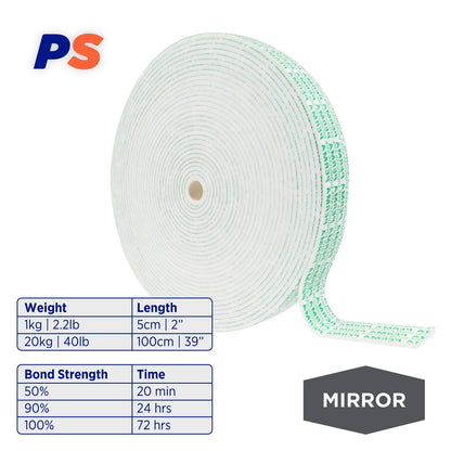 Mirror Mounting Tape - 32.8' x 0.94" Roll