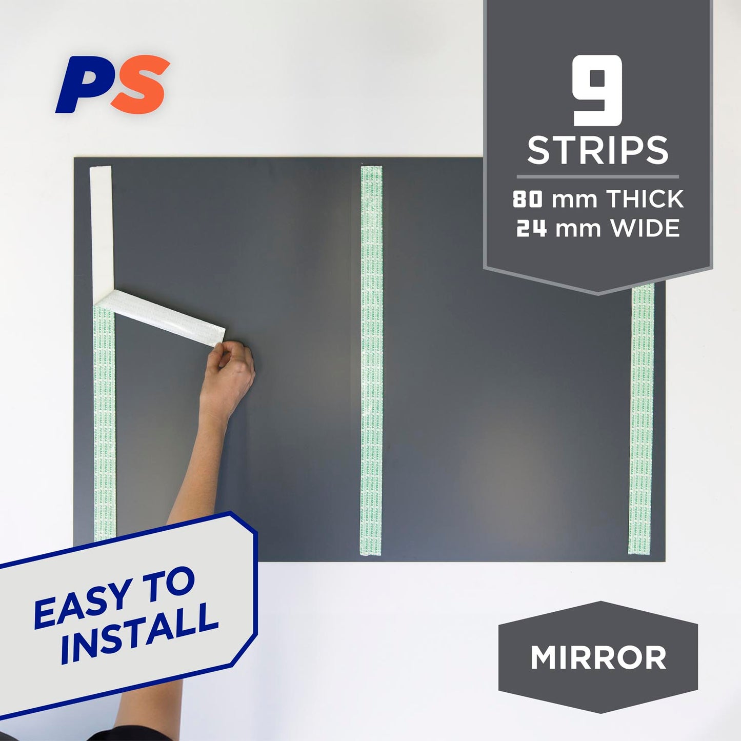 Mirror Mounting Strips - 9 Pack