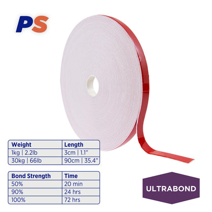 Ultra Bond Mounting Tape - 39.37' x 0.47" Roll