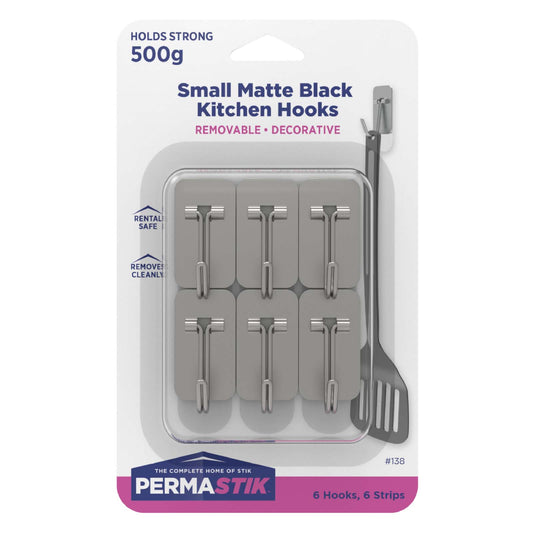 Small Stainless Steel Kitchen Hooks - 6 Pack