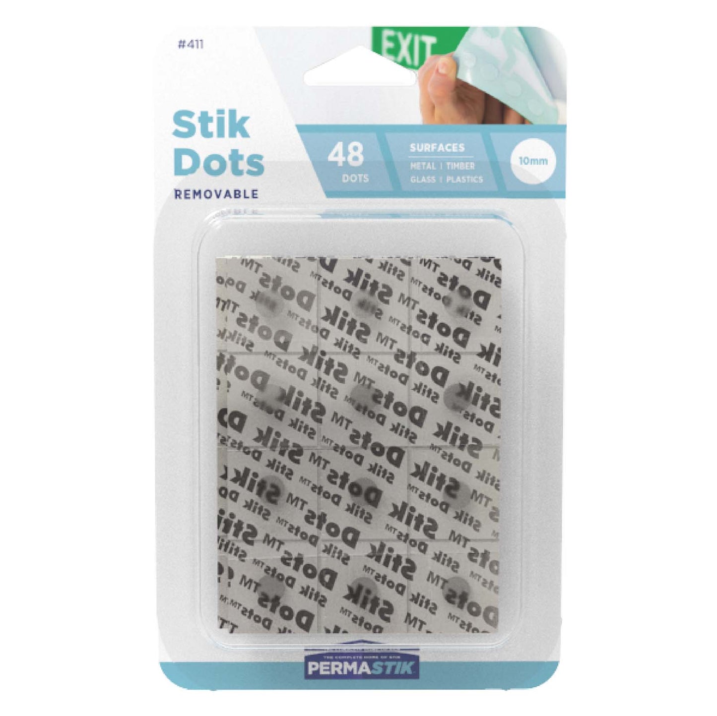4pk Clear Glue Dots, 448 Sticky Dots Double Sided, Removable