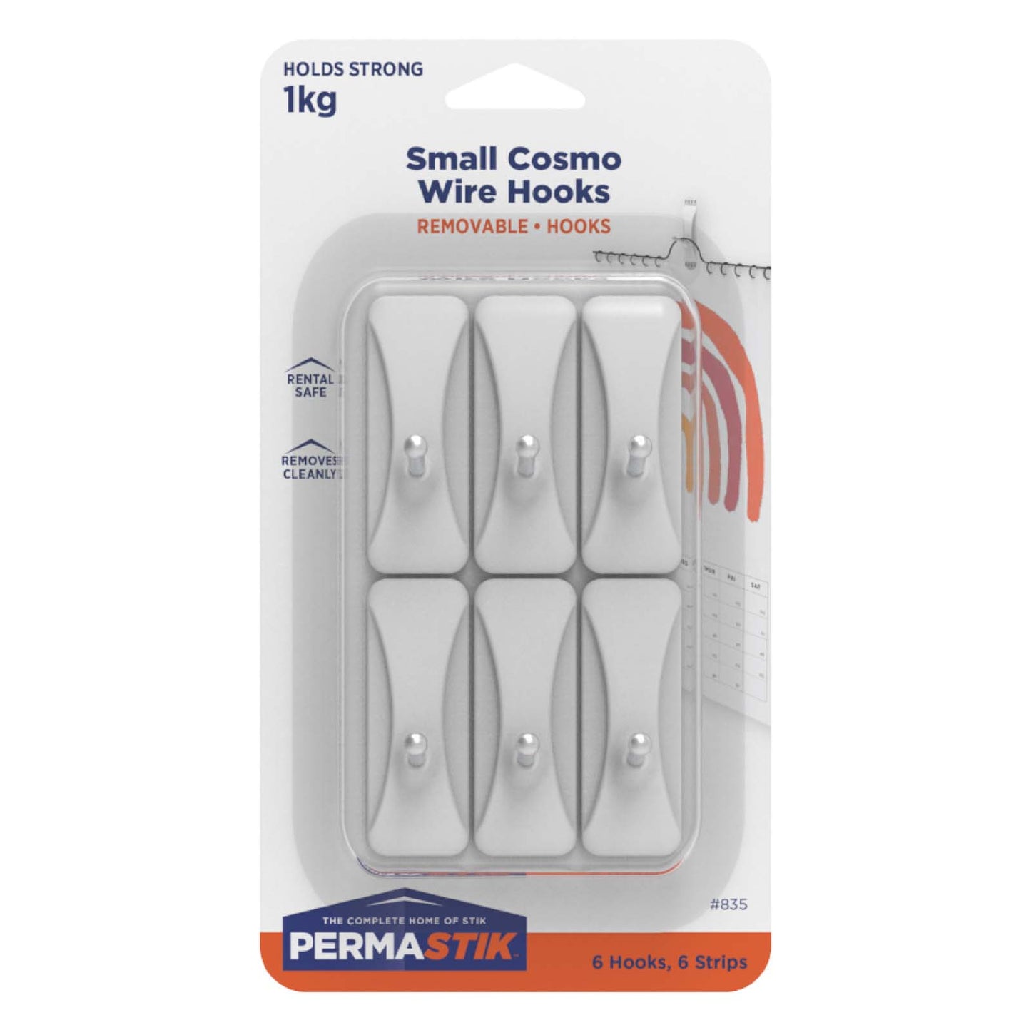 Small Cosmo Wire Hooks - 6 Pack