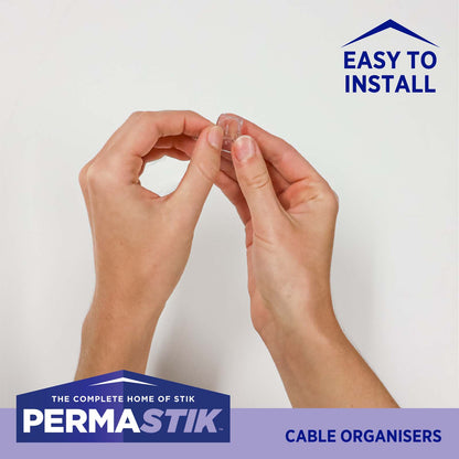 Clear Cord Clips - 12 Pack