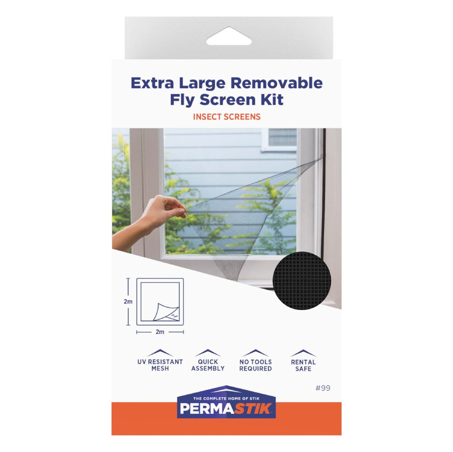 Extra Large Removable Fly Screen Kit - 78" x 78"
